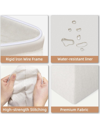 Cesta de Ropa Plegable STORAGE MANIAC 80L Beige Impermeable