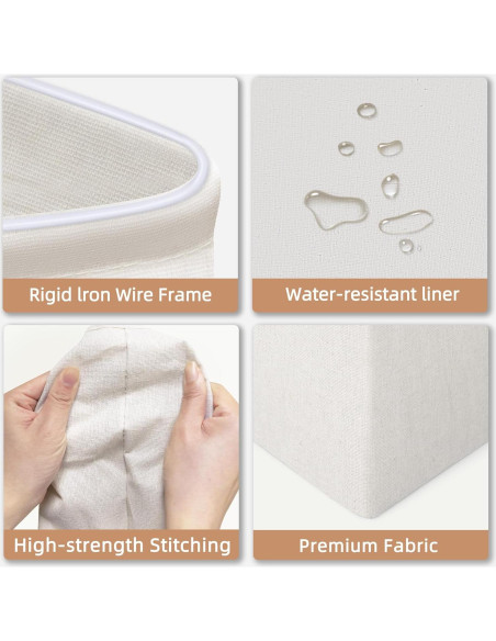 Cesta de Ropa Plegable STORAGE MANIAC 80L Beige Impermeable Cesta de Ropa Plegable STORAGE MANIAC 80L Beige Impermeable