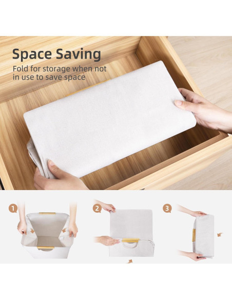Cesta de Ropa Plegable STORAGE MANIAC 80L Beige Impermeable Cesta de Ropa Plegable STORAGE MANIAC 80L Beige Impermeable