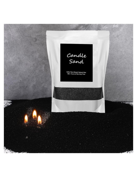 Kit de Velas de Arena MTLEE 1.5 kg con 20 Mechas - Negro Kit de Velas de Arena MTLEE 1.5 kg con 20 Mechas - Negro