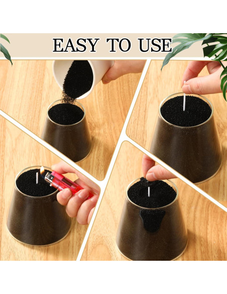 Kit de Velas de Arena MTLEE 1.5 kg con 20 Mechas - Negro Kit de Velas de Arena MTLEE 1.5 kg con 20 Mechas - Negro