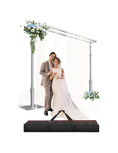 Soporte de Fondo Ajustable GLOSHOOTING 2.6m x 3.0m Plata
