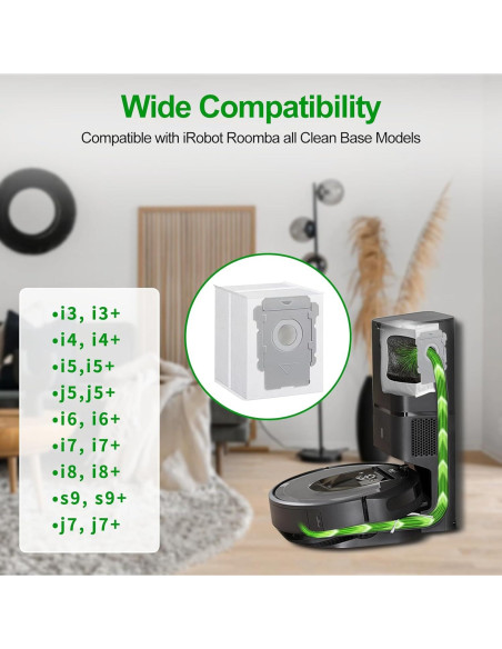 16 Bolsas de Vacío Omiracle para iRobot Roomba i3+ a s9+ 16 Bolsas de Vacío Omiracle para iRobot Roomba i3+ a s9+