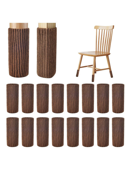 16 Calcetines Protectores para Piernas de Muebles VOLLYOO Marrón 16 Calcetines Protectores para Piernas de Muebles VOLLYOO Marrón