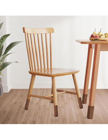 16 Calcetines Protectores para Piernas de Muebles VOLLYOO Marrón