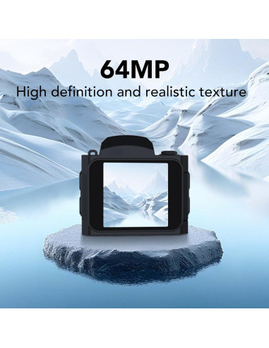 Cámara Mini de Llavero Bewinner 4K UHD 64MP Compacta Negra