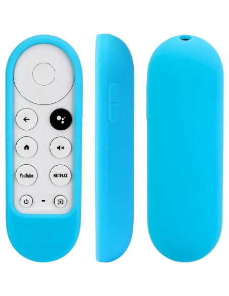 Funda de Silicona AKWOX Azul Brillante para Control Remoto Chromecast 2020 Funda de Silicona AKWOX Azul Brillante para Control Remoto Chromecast 2020