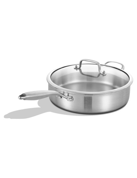 Sartén Inqibee Acero Inoxidable Tri-Ply 3QT con Tapa Sartén Inqibee Acero Inoxidable Tri-Ply 3QT con Tapa