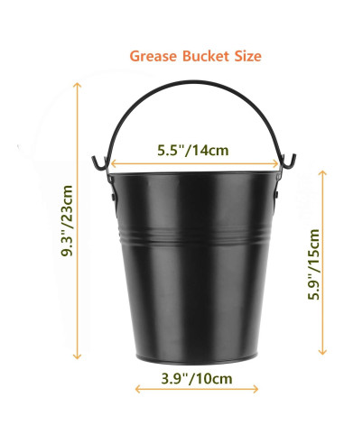 Paquete de 15 forros y cubo de grasa Firsgrill 14x15 cm