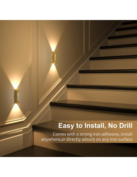 Luz de Pared Inalámbrica WOBSION con Sensor y Control Remoto Luz de Pared Inalámbrica WOBSION con Sensor y Control Remoto