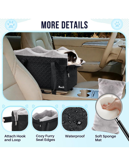 Asiento de Coche para Perros SlowTon Negro - Hasta 4 kg Asiento de Coche para Perros SlowTon Negro - Hasta 4 kg