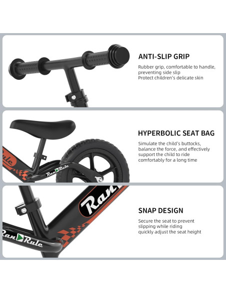 Bicicleta de Equilibrio RoyalBaby 12" Ajustable para Niños 2-5 Años Bicicleta de Equilibrio RoyalBaby 12" Ajustable para Niños 2-5 Años