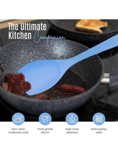 Set de 4 Espátulas de Silicona Nextop - Utensilios de Cocina Azul