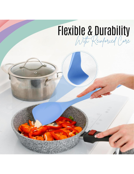 Set de 4 Espátulas de Silicona Nextop - Utensilios de Cocina Azul Set de 4 Espátulas de Silicona Nextop - Utensilios de Cocina Azul