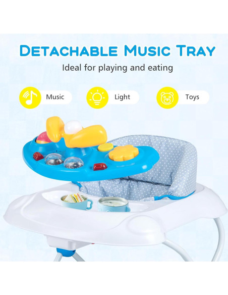 Andador Plegable 4 en 1 BABY JOY para Bebés Azul Andador Plegable 4 en 1 BABY JOY para Bebés Azul
