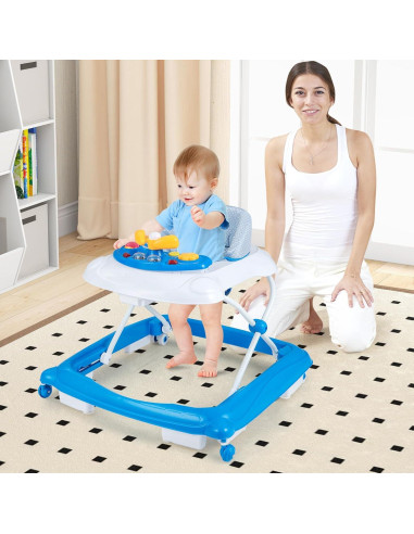 Andador Plegable 4 en 1 BABY JOY para Bebés Azul