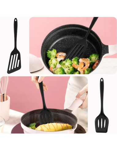 Juego de Espátulas de Silicona Armrouns 2PCS Resistente al Calor