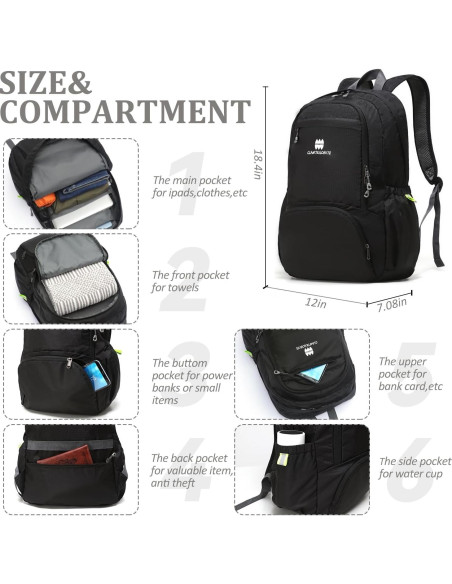 Mochila Plegable Ligera 30L CLANTRILOBITE Impermeable Unisex Mochila Plegable Ligera 30L CLANTRILOBITE Impermeable Unisex