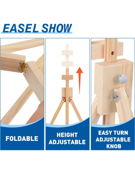 Caballete de Mesa Plegable ESRICH para Pintura 53.34 cm Caballete de Mesa Plegable ESRICH para Pintura 53.34 cm