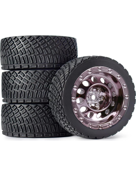 4 Neumáticos de Caucho 65mm para Coche RC Rally WONFAST 4 Neumáticos de Caucho 65mm para Coche RC Rally WONFAST