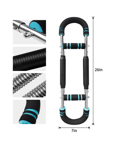 Entrenador de Brazos Twister OFJRAP Ajustable 18-45kg Fitness Entrenador de Brazos Twister OFJRAP Ajustable 18-45kg Fitness