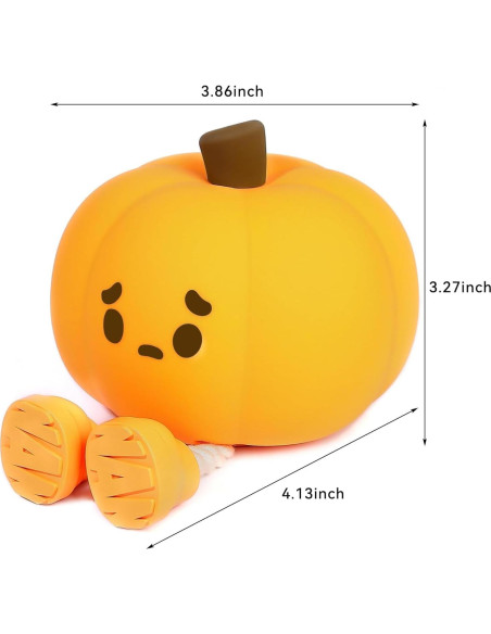 Luz Nocturna Calabaza EEKEDO Táctil Recargable 10.4cm Luz Nocturna Calabaza EEKEDO Táctil Recargable 10.4cm