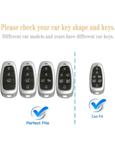 Funda de Llave Hyundai Flensent TPU para Sonata Santa Fe 2022-2025