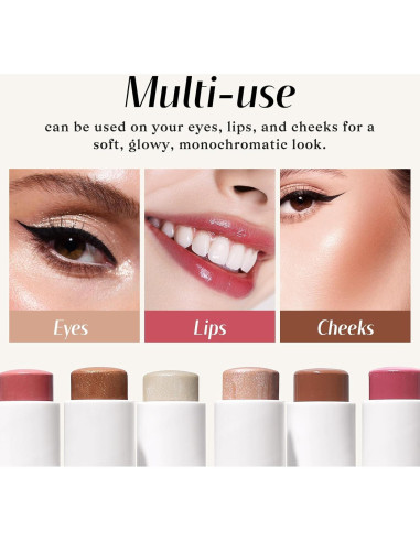 KIMUSE Trio de Palos Multiusos Maquillaje Facial 21g