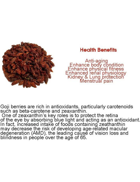 Té de Bayas de Goji 113g BridgeHerb - Antioxidantes Sin Cafeína Té de Bayas de Goji 113g BridgeHerb - Antioxidantes Sin Cafeína