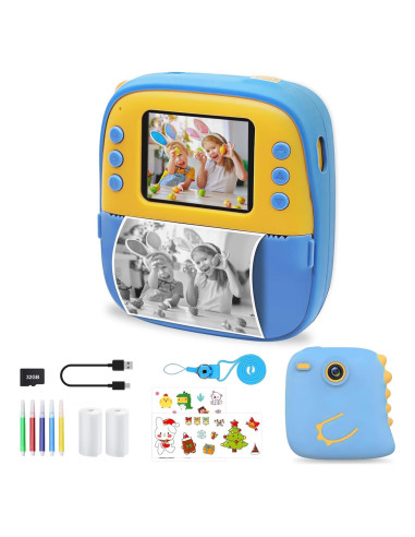 Cámara Digital Instantánea para Niños Amyway 32GB Azul