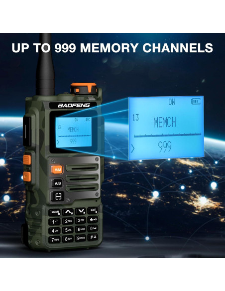 Radio de Dos Vías BAOFENG K63 Tri-Banda Verde Camo 6W Radio de Dos Vías BAOFENG K63 Tri-Banda Verde Camo 6W