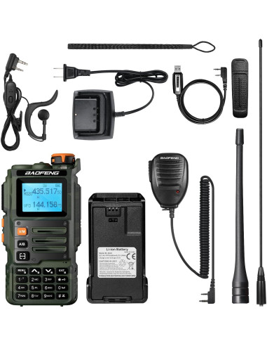 Radio de Dos Vías BAOFENG K63 Tri-Banda Verde Camo 6W