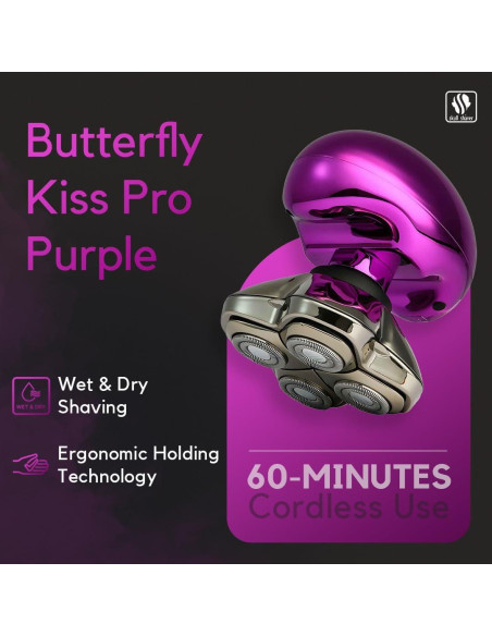 Afeitadora Eléctrica Skull Shaver Butterfly Kiss Pro Púrpura Afeitadora Eléctrica Skull Shaver Butterfly Kiss Pro Púrpura