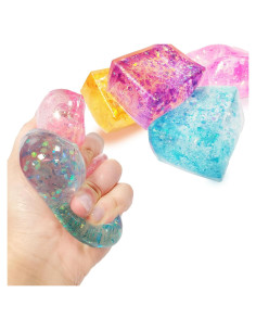 4 Pelotas de Estrés Brillantes Glow Fever - Juguetes Sensoriales