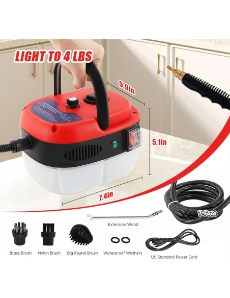 Limpiador de Vapor Portátil SRGARH 2500W 1000ml 105C Limpiador de Vapor Portátil SRGARH 2500W 1000ml 105C