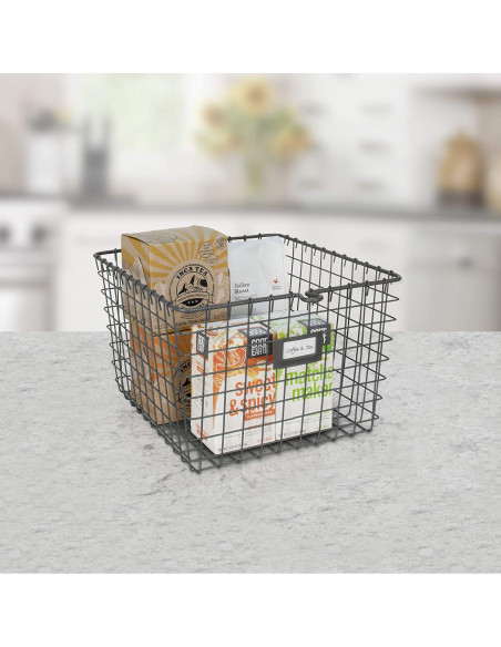 Canasta de Almacenamiento de Alambre Spectrum Diversified 31.75x28.58x20.32cm Gris Canasta de Almacenamiento de Alambre Spectrum Diversified 31.75x28.58x20.32cm Gris
