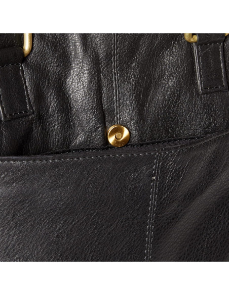 Bolsa de mano de cuero Bueno de California Gal, negra, grande Bolsa de mano de cuero Bueno de California Gal, negra, grande