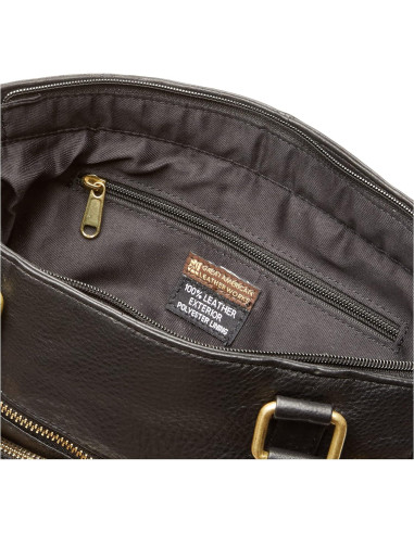 Bolsa de mano de cuero Bueno de California Gal, negra, grande