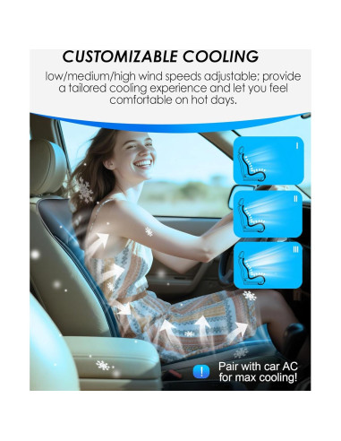 Funda de Asiento de Coche HSINYA con Ventiladores 12V