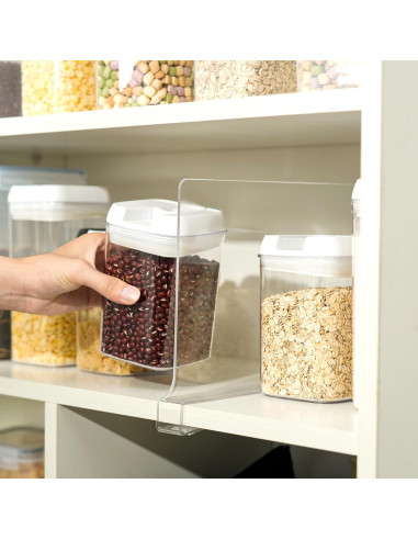 Divisores de Estante Acrílicos Fixwal - 6 PCS Transparentes