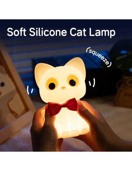 Luz Nocturna Gato SMOORITA Recargable 9 Colores 272g Luz Nocturna Gato SMOORITA Recargable 9 Colores 272g
