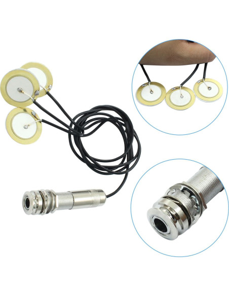 Transductor de Piezos Piutouyar 3 en 1 para Guitarra y Violín Transductor de Piezos Piutouyar 3 en 1 para Guitarra y Violín