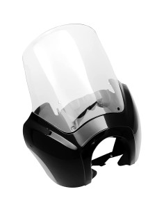 Carenado de Faro ECOTRIC con Parabrisas Claro 38cm para Harley Dyna 2