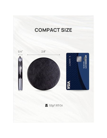 Espejo Compacto Aumentador OMIRO 1X/10X PU Negro 7.1cm Espejo Compacto Aumentador OMIRO 1X/10X PU Negro 7.1cm