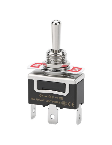 Interruptor de Palanca SPDT 3 Pines Baomain 15A 250V AC Interruptor de Palanca SPDT 3 Pines Baomain 15A 250V AC