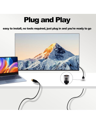 Cable HDMI de Montaje en Panel 1M HUAXU Macho a Hembra
