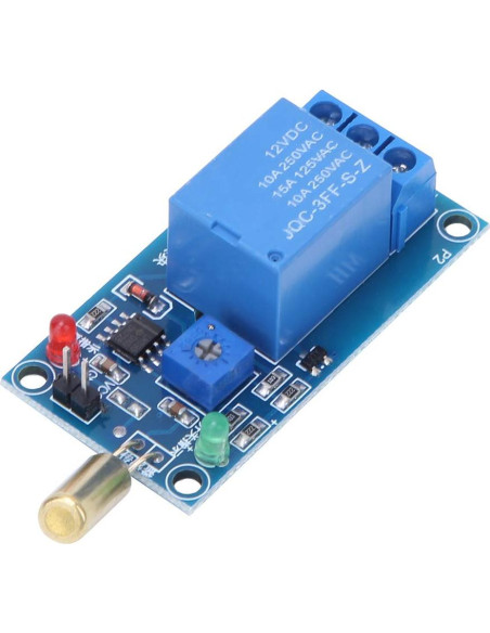 Módulo de Relé 12V DC Wisecoco con Sensor de Inclinación Módulo de Relé 12V DC Wisecoco con Sensor de Inclinación
