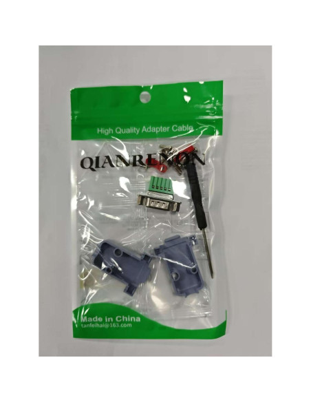 Adaptador DB9 Macho Crimpado QIANRENON Sin Soldadura 9 Pines Adaptador DB9 Macho Crimpado QIANRENON Sin Soldadura 9 Pines