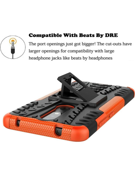 Funda Dura para Nokia 2.4 Yerebel con Soporte Naranja Funda Dura para Nokia 2.4 Yerebel con Soporte Naranja