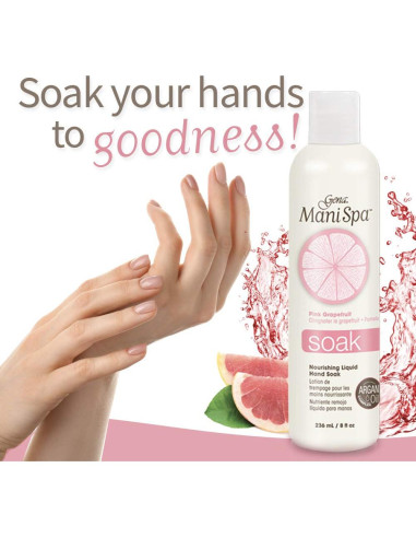 Gena Mani Spa Líquido para Remojar Manos 226.8 g - Aroma Pomelo